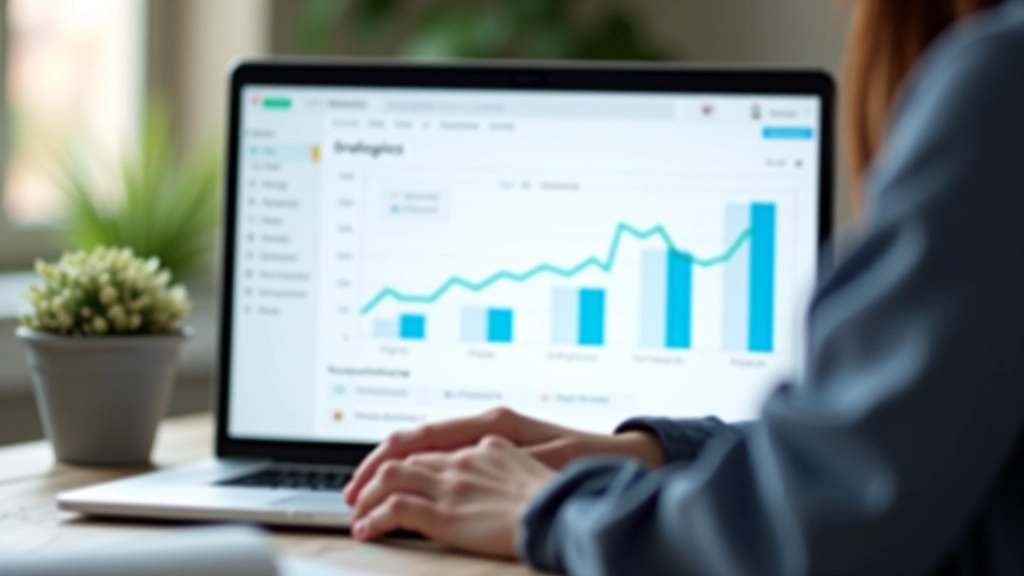 Tableau de bord d'analytics montrant la croissance du trafic