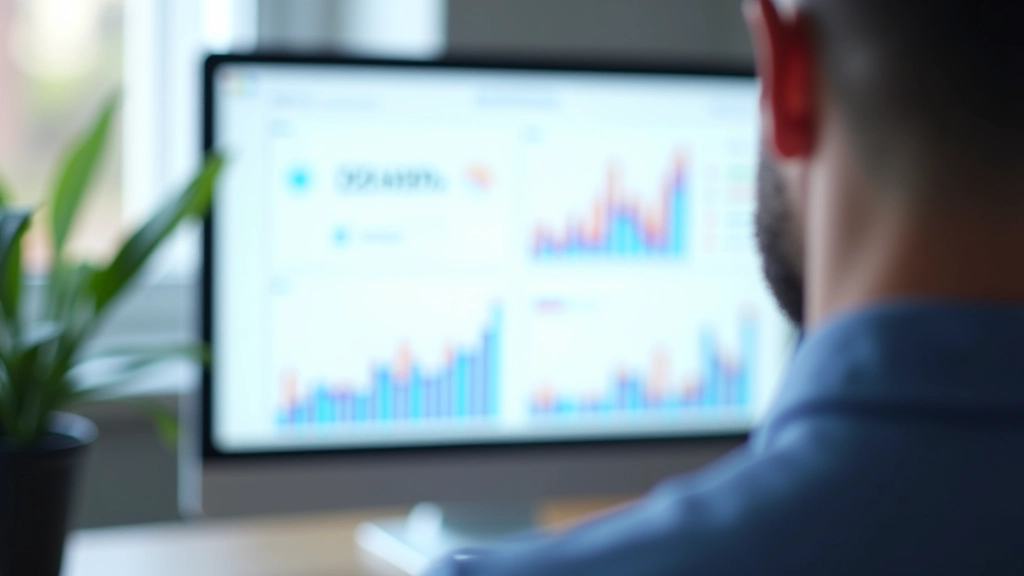 Interface de tableau de bord affichant des statistiques publicitaires avec graphiques en barres colorés